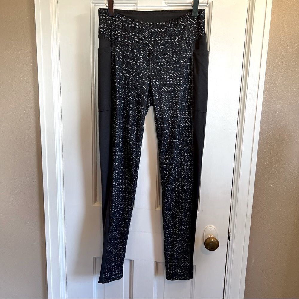 Jockey patterned leggings with side pockets